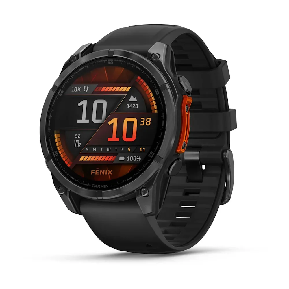 Garmin fenix 8 - 47 mm, AMOLED Slate Gri, Siyah Silikon Kayışlı 010-02904-00